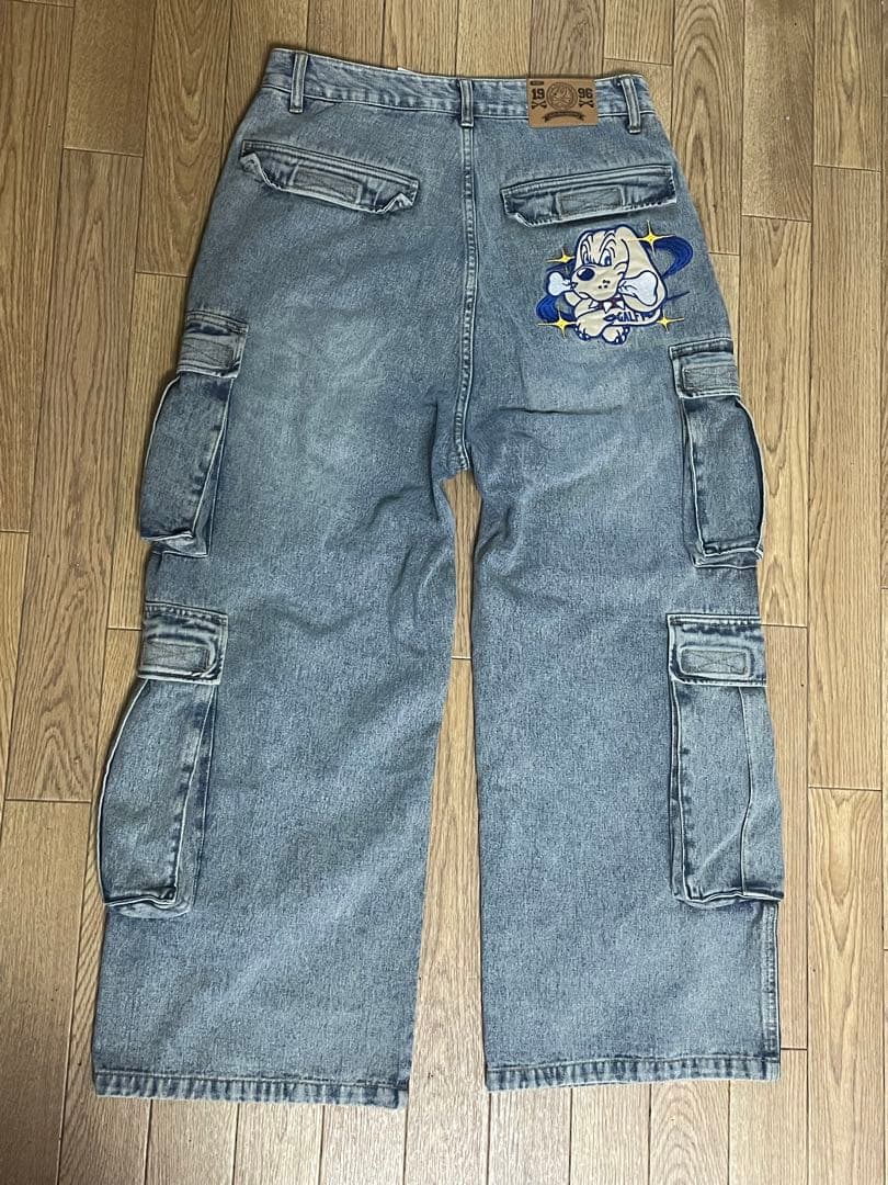 GALFY デニム ワイド カーゴ L 中型犬 男女兼用