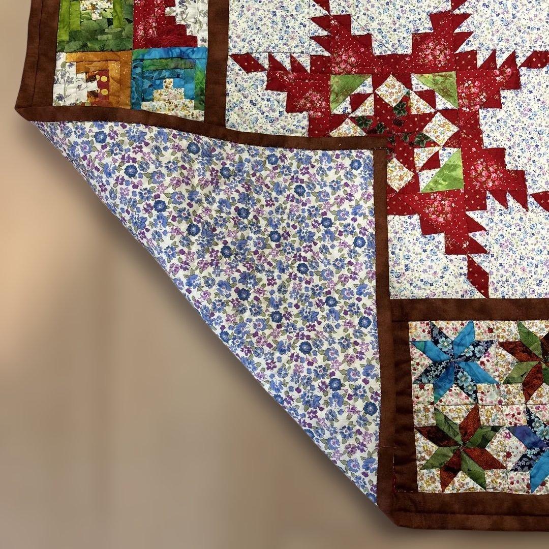 (週末値下げ)ハンドメイド パッチワークサンプラーキルトタペストリー