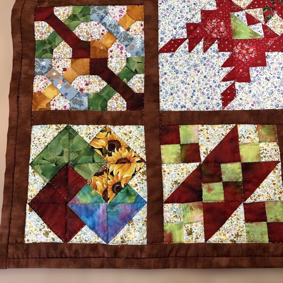 (週末値下げ)ハンドメイド パッチワークサンプラーキルトタペストリー