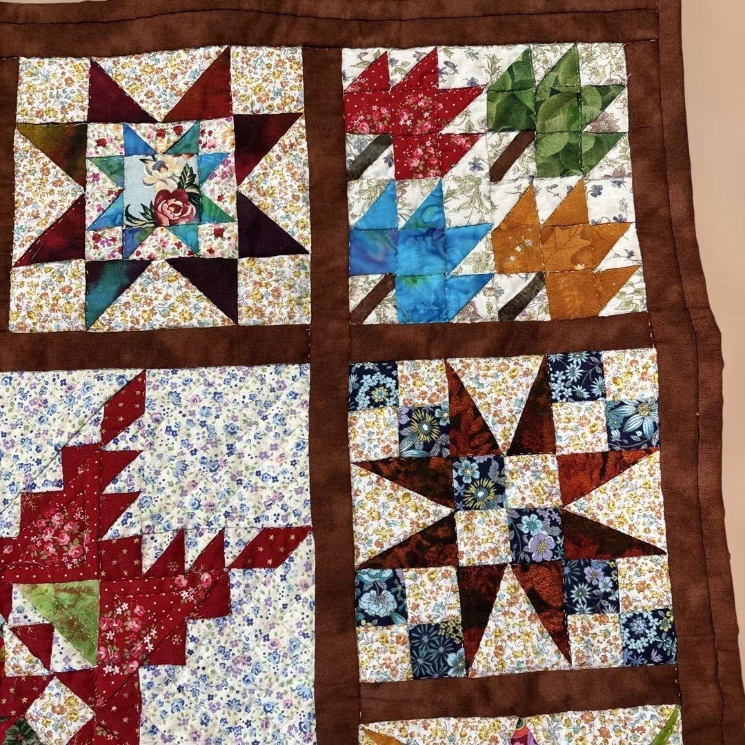 (週末値下げ)ハンドメイド パッチワークサンプラーキルトタペストリー