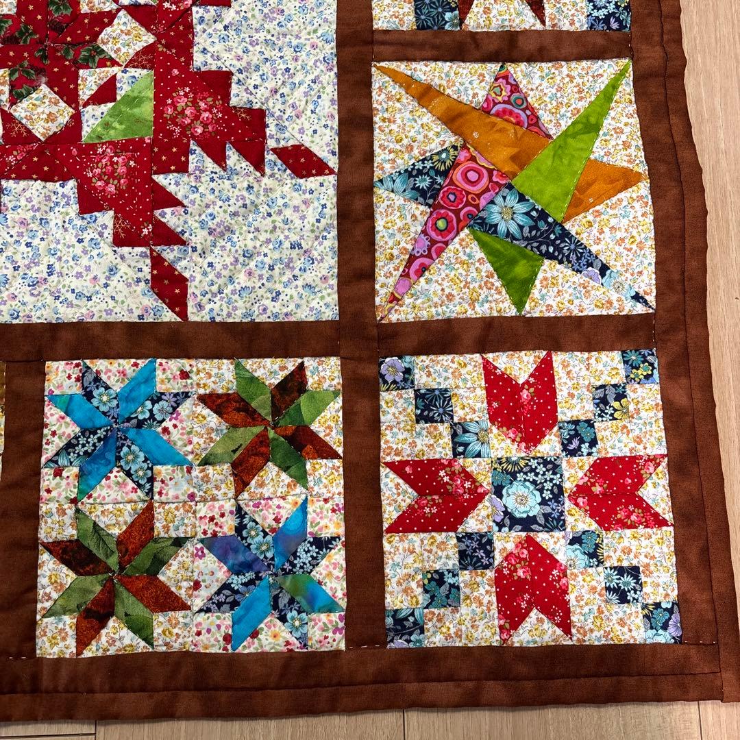 (週末値下げ)ハンドメイド パッチワークサンプラーキルトタペストリー