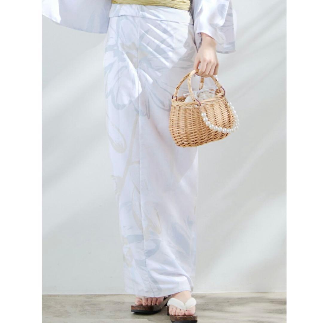 【タグ付き新品】Rちゃん ニュアンスフラワーベージュ浴衣 レディース