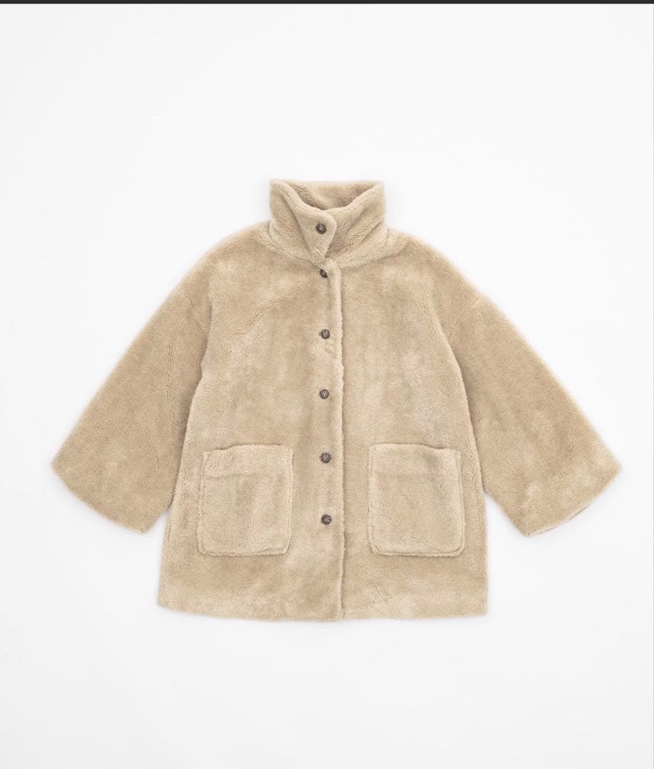 OLUN オルン　きりまる　ルーズ2wayボアコート　ベージュ　M