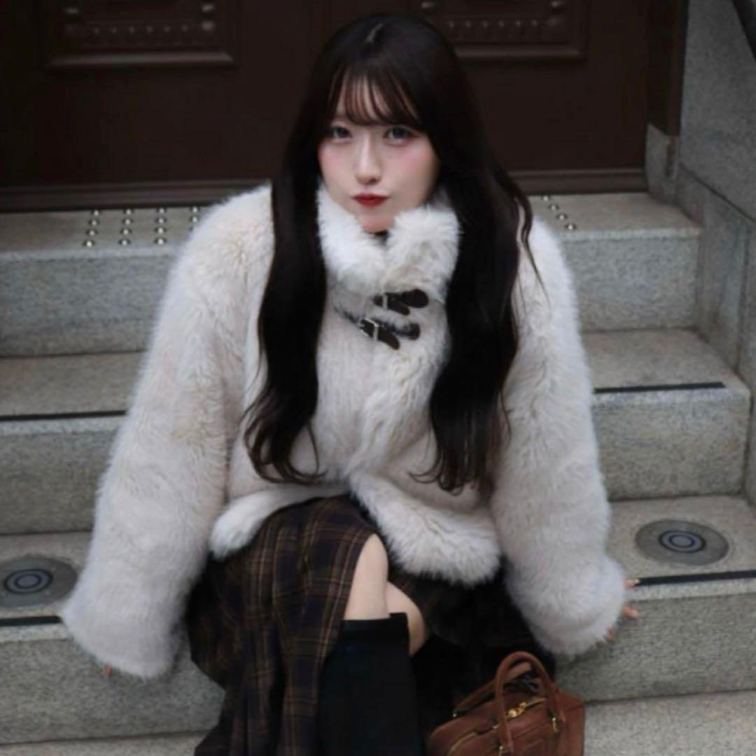 mellowneon 2wayベルトファーコート