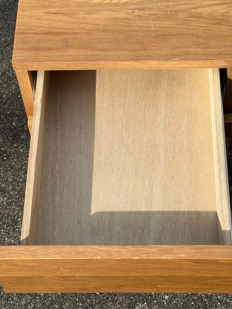 無印良品　無垢材デスクキャビネット　オーク材　学習机　1