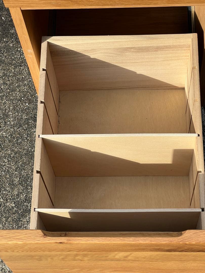 無印良品　無垢材デスクキャビネット　オーク材　学習机　1