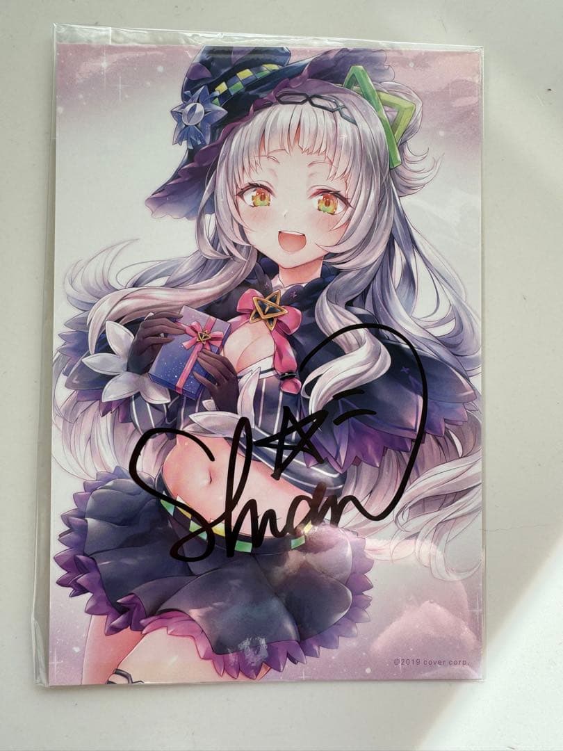 ホロライブ 紫咲シオン 1周年記念 直筆サイン入りポストカード