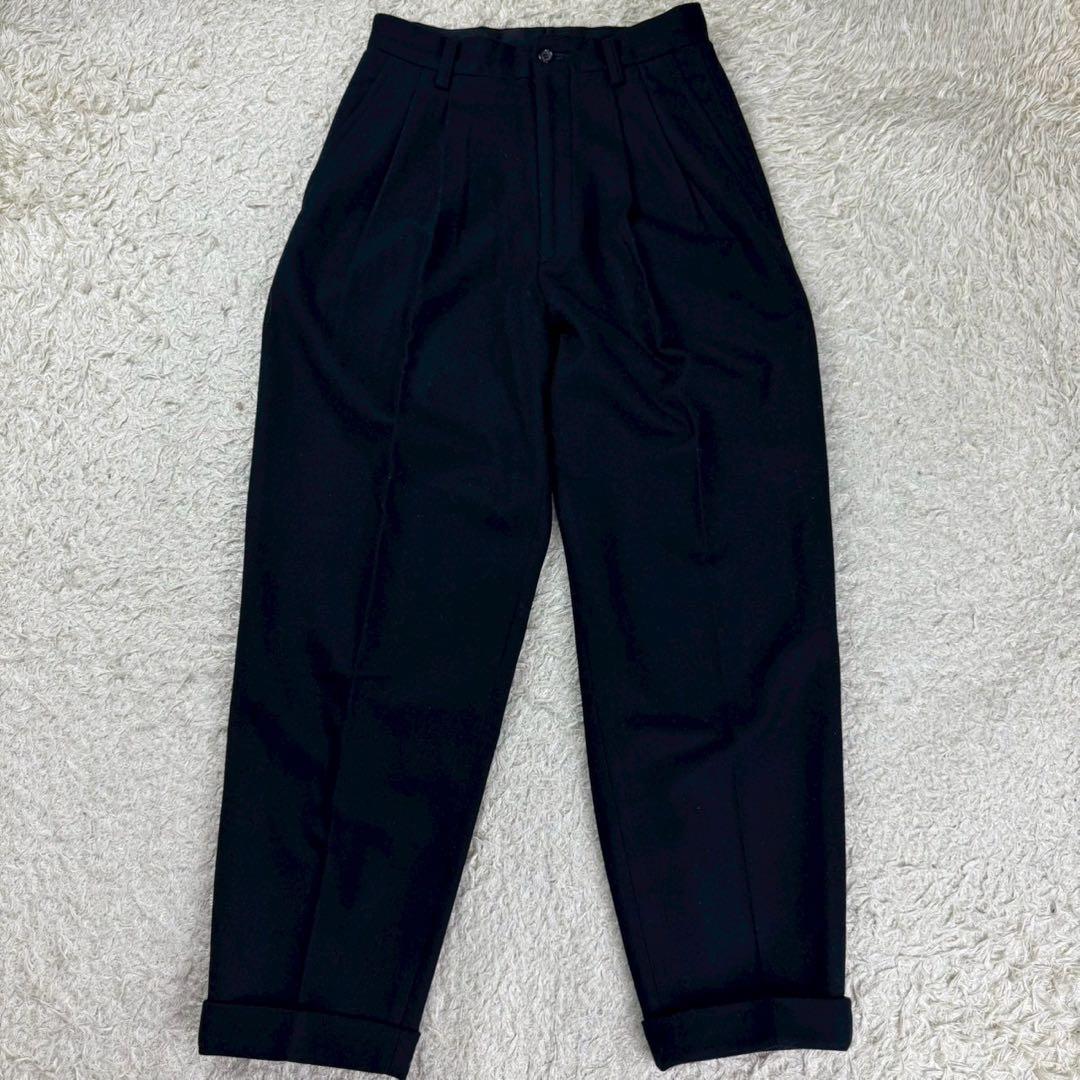 80s コムデギャルソン バルーンパンツ ツータック ウール 黒 archive
