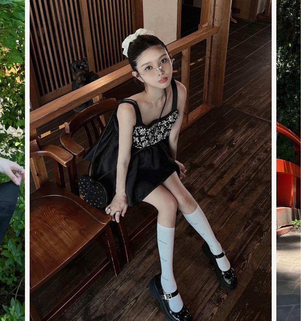 新品タグ付き ダーリッチ ジュエリーフレアチュニック ブラック