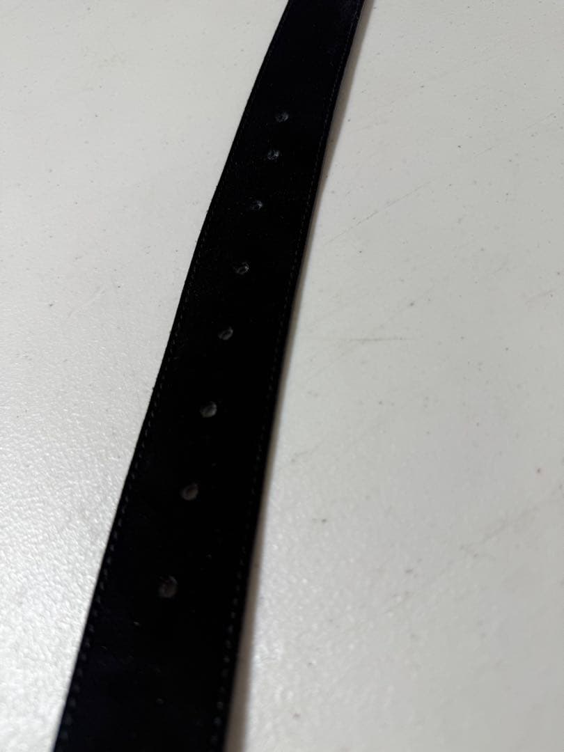 CELNE セリーヌ　ブラックスエードベルト 金色バックル