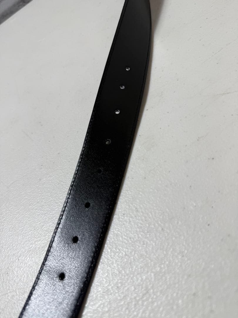 CELNE セリーヌ　ブラックスエードベルト 金色バックル