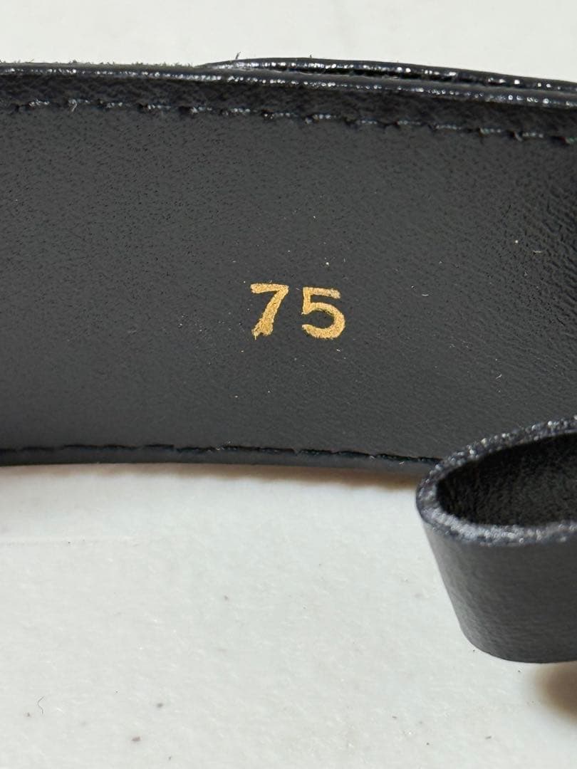 CELNE セリーヌ　ブラックスエードベルト 金色バックル