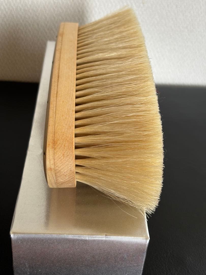 【美品】ブラシの平野　手植え水雷型　馬尾毛100% 金クシ付属