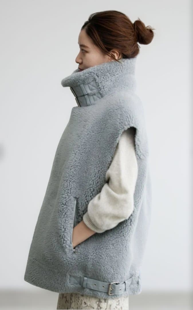 最終お値下げ！　IENA　venitボアライダースベスト　美品