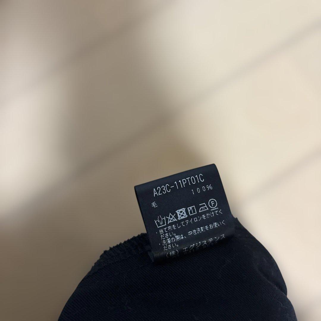 MARKAWARE ウールヴィエラ　ブラックワイドスラックス