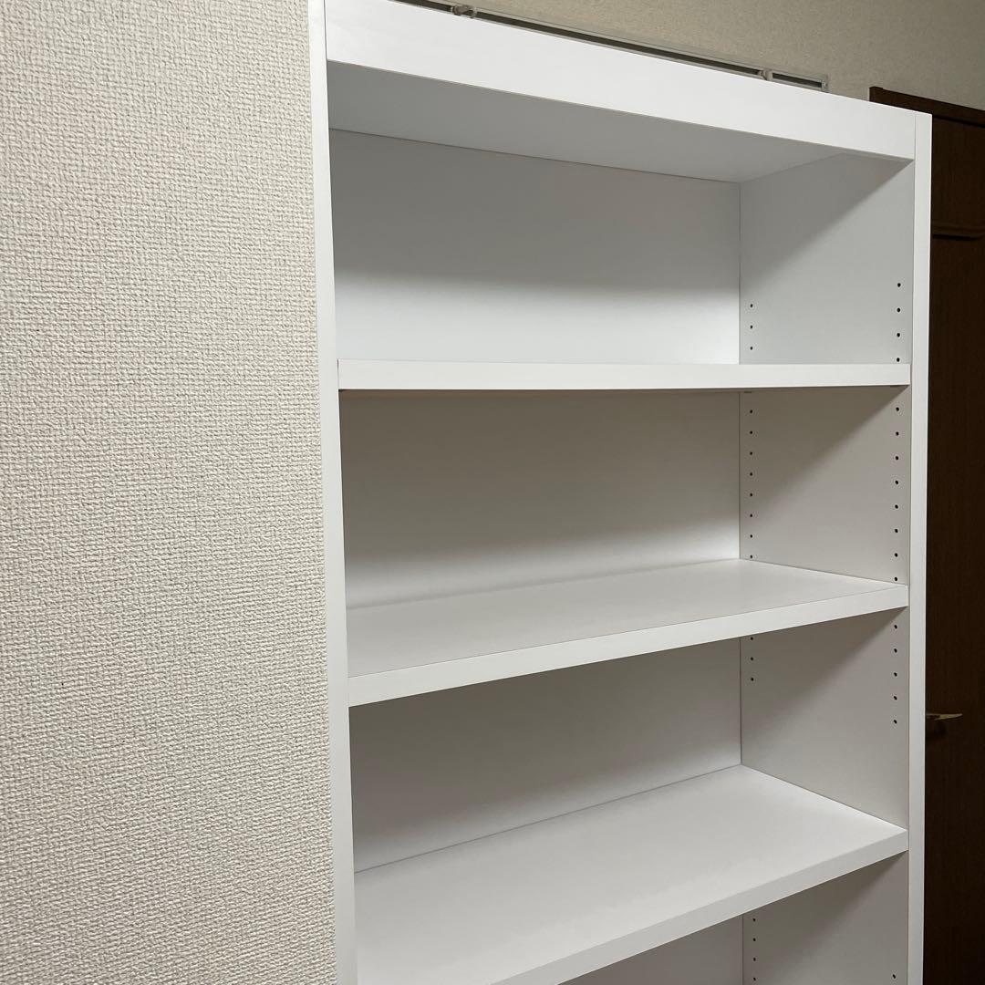 ホワイト 6段本棚 木製