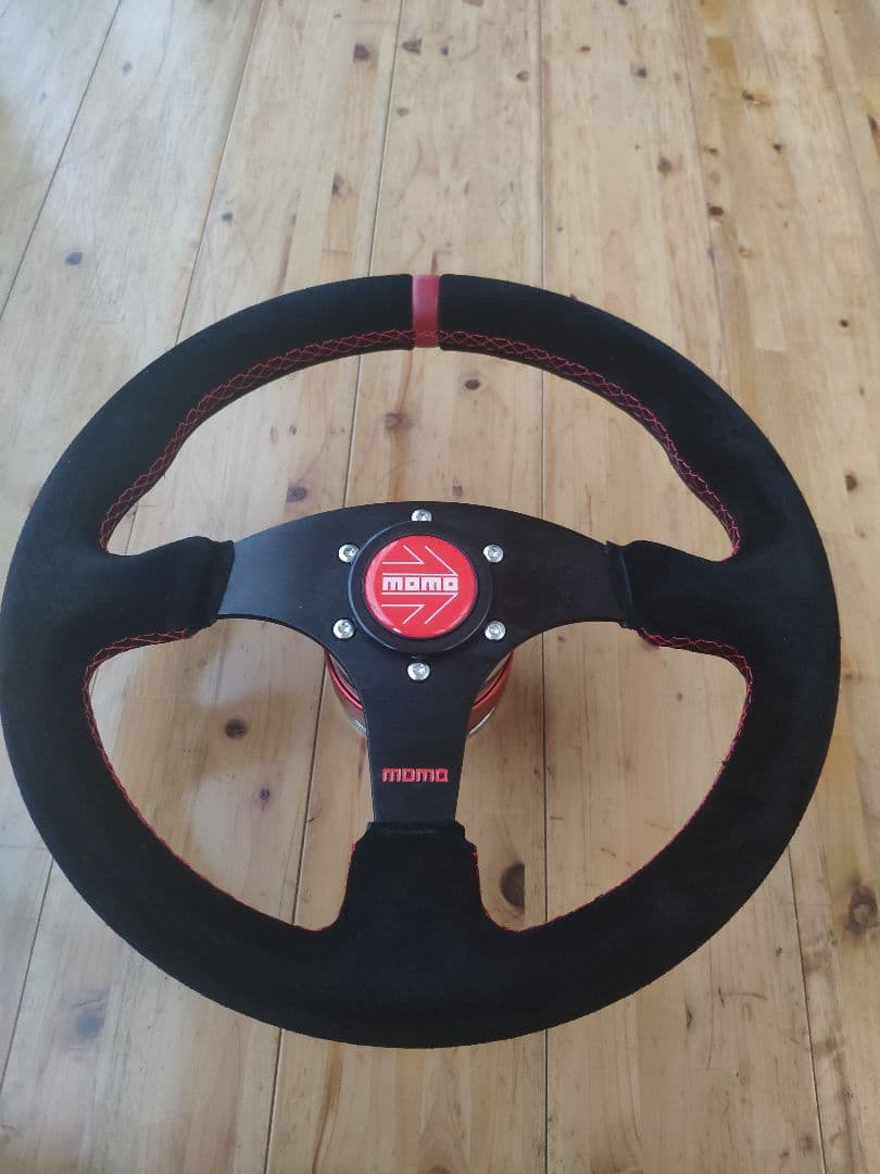 新品同様・数回使用 スエード革 ステアリング 13インチ 33cm