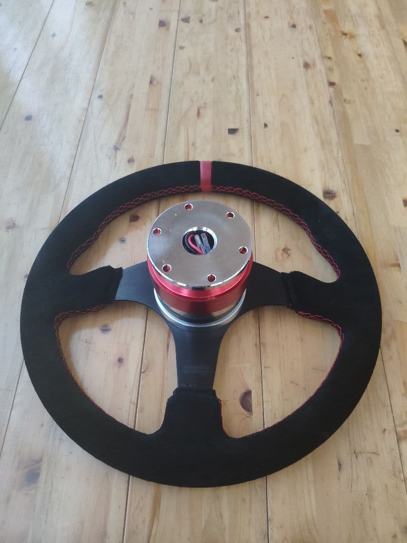 新品同様・数回使用 スエード革 ステアリング 13インチ 33cm