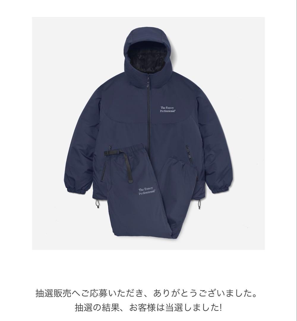 ENNOY PADDED NYLON SET UP 26 NAVY M サイズ