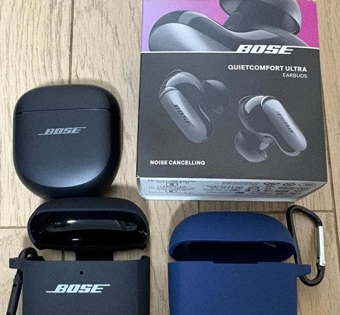 Bose QC Ultra イヤホン＋ワイヤレス充電ケースカバー【美品】