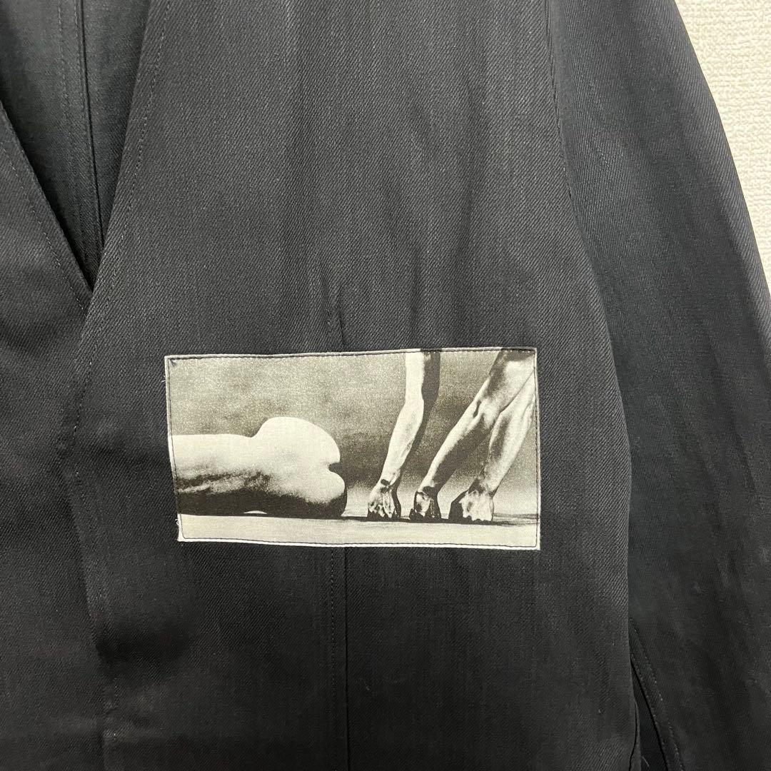 ALMOSTBLACK オールモストブラック　ノーカラーレイヤードコート