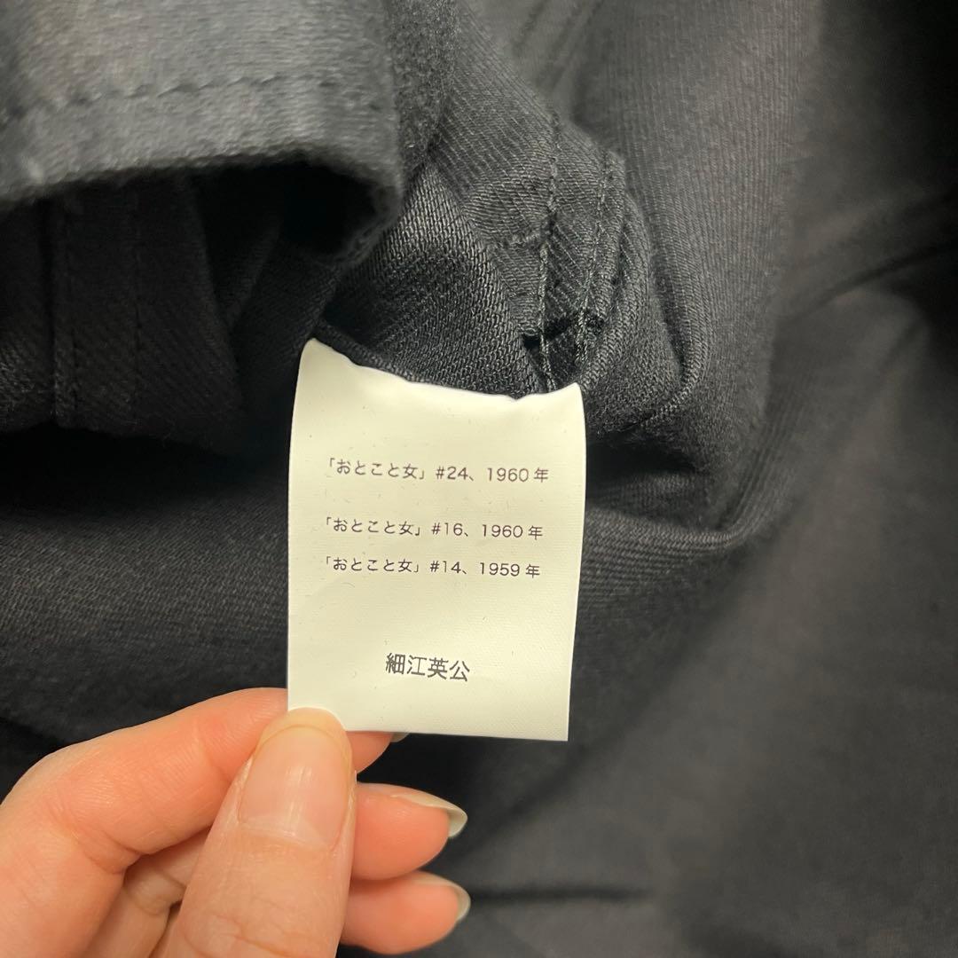 ALMOSTBLACK オールモストブラック　ノーカラーレイヤードコート