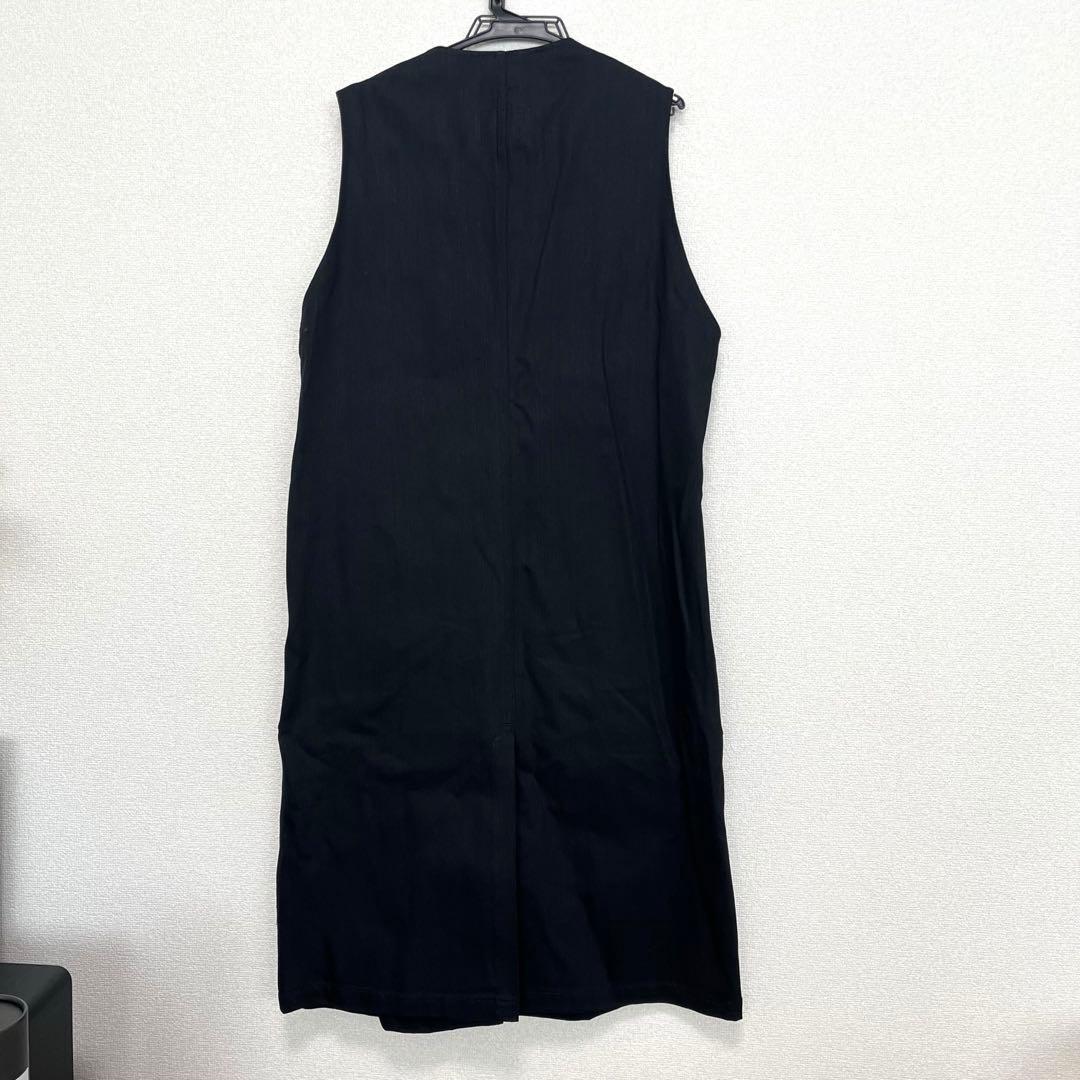 ALMOSTBLACK オールモストブラック　ノーカラーレイヤードコート