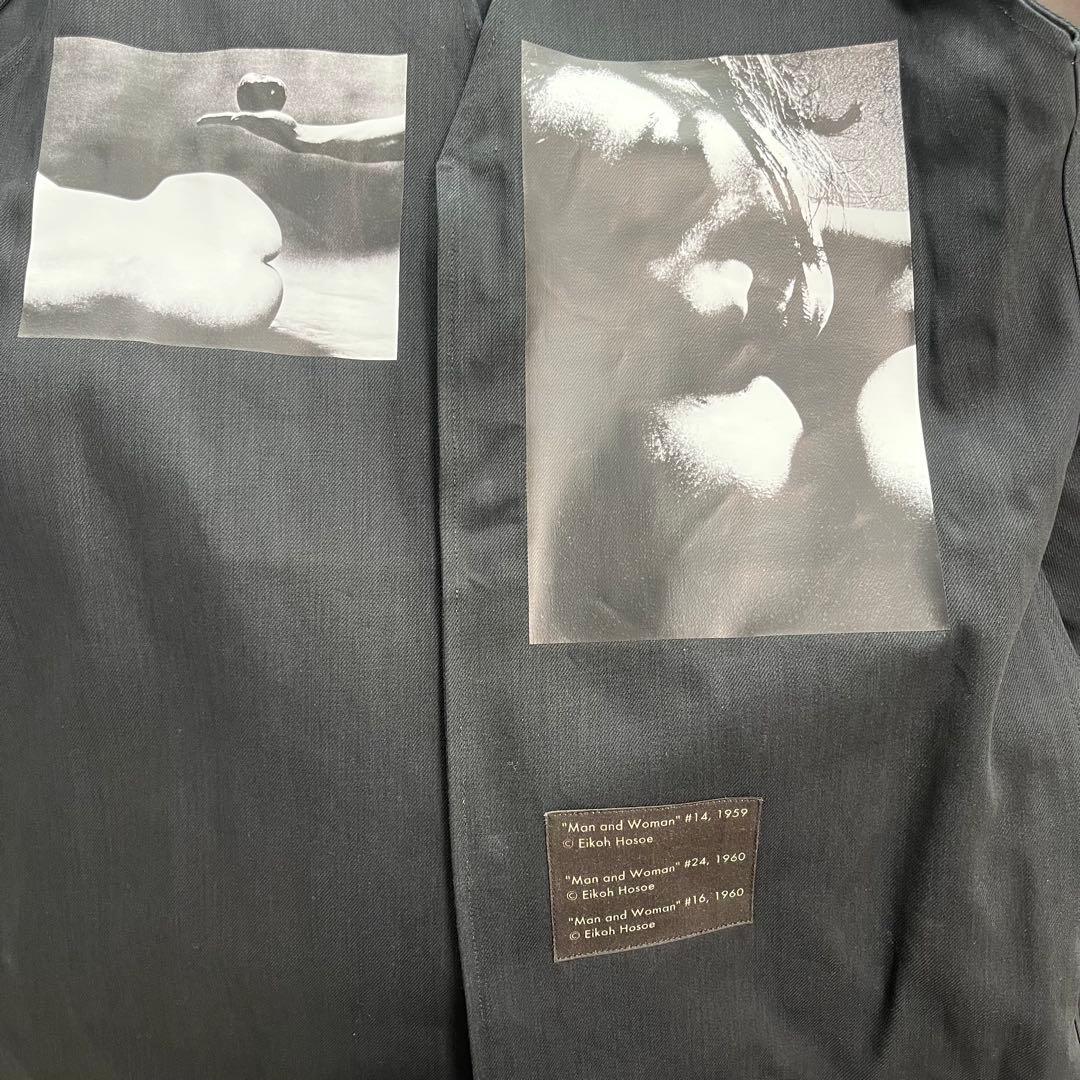 ALMOSTBLACK オールモストブラック　ノーカラーレイヤードコート