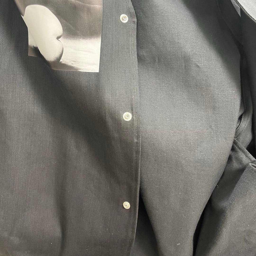 ALMOSTBLACK オールモストブラック　ノーカラーレイヤードコート