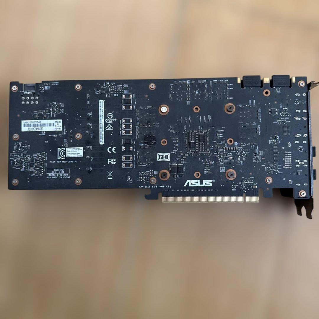 グラフィックボード・グラボ・ビデオカード ASUS TURBO GTX 1070 Ti