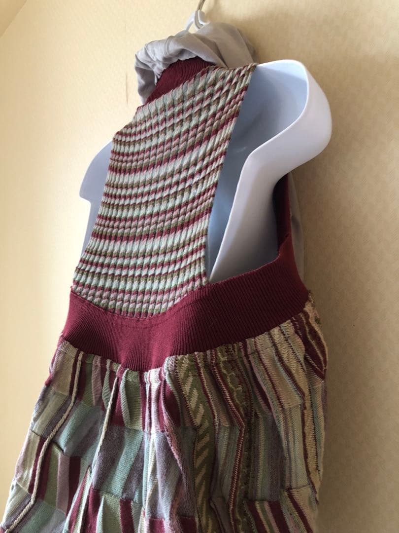 新品☆佐藤繊維☆エムアンドキョウコ☆ニット☆ベスト☆ジレ☆変形