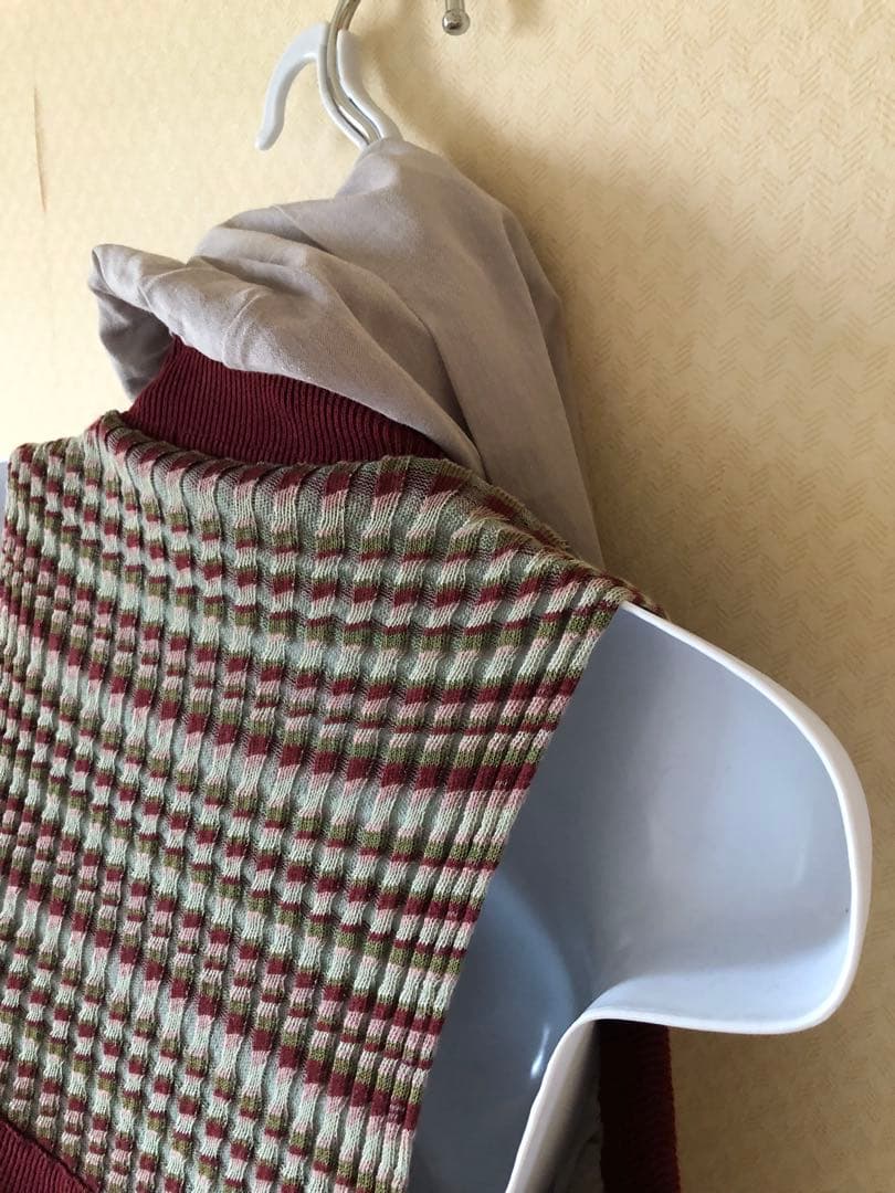 新品☆佐藤繊維☆エムアンドキョウコ☆ニット☆ベスト☆ジレ☆変形