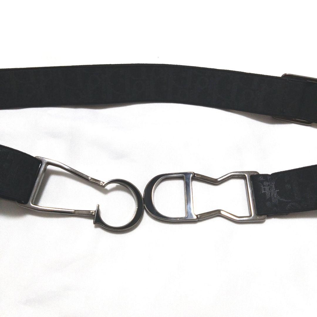 超希少　Christiandior　ナイロン　伸縮ベルト　ロゴ　オブリーク