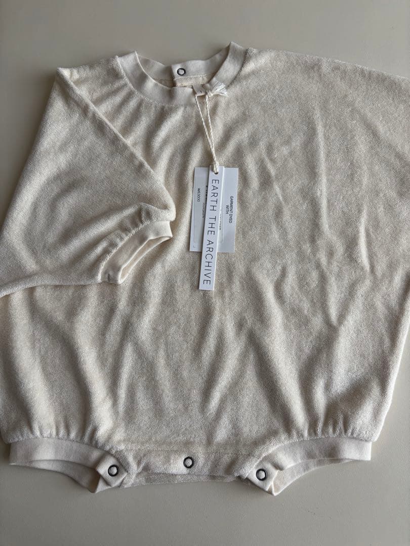 ロンパース・カバーオール EARTH THE ARCHIVE Baby Sweatsuit / Ecru