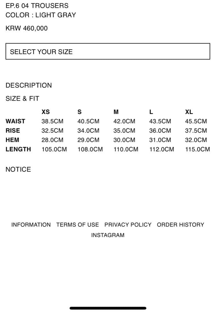 xlim ep6 04 trousers black一点、white 一点