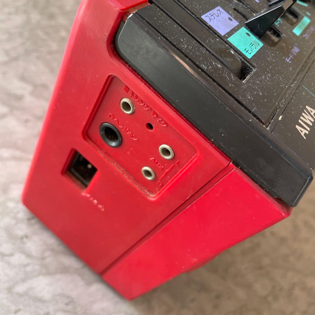 AIWA アイワ CS-J20 ラジカセ 赤 昭和レトロ