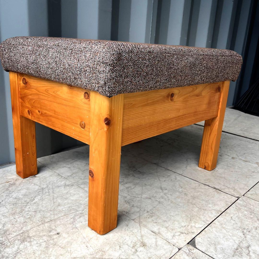 取付無料！シギヤマ家具 YUU 優 北欧風天然木ヒノキ ナチュラルオットマン✨