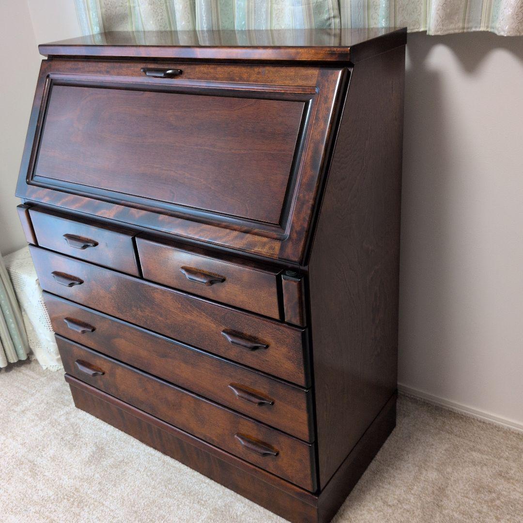 みゅう品 北海道民芸家具ライティングビューロー(長谷川家具)