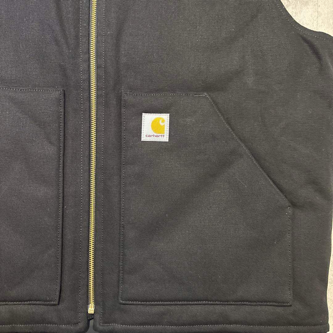 カーハート ダックベスト【黒】USED美品 Lsize