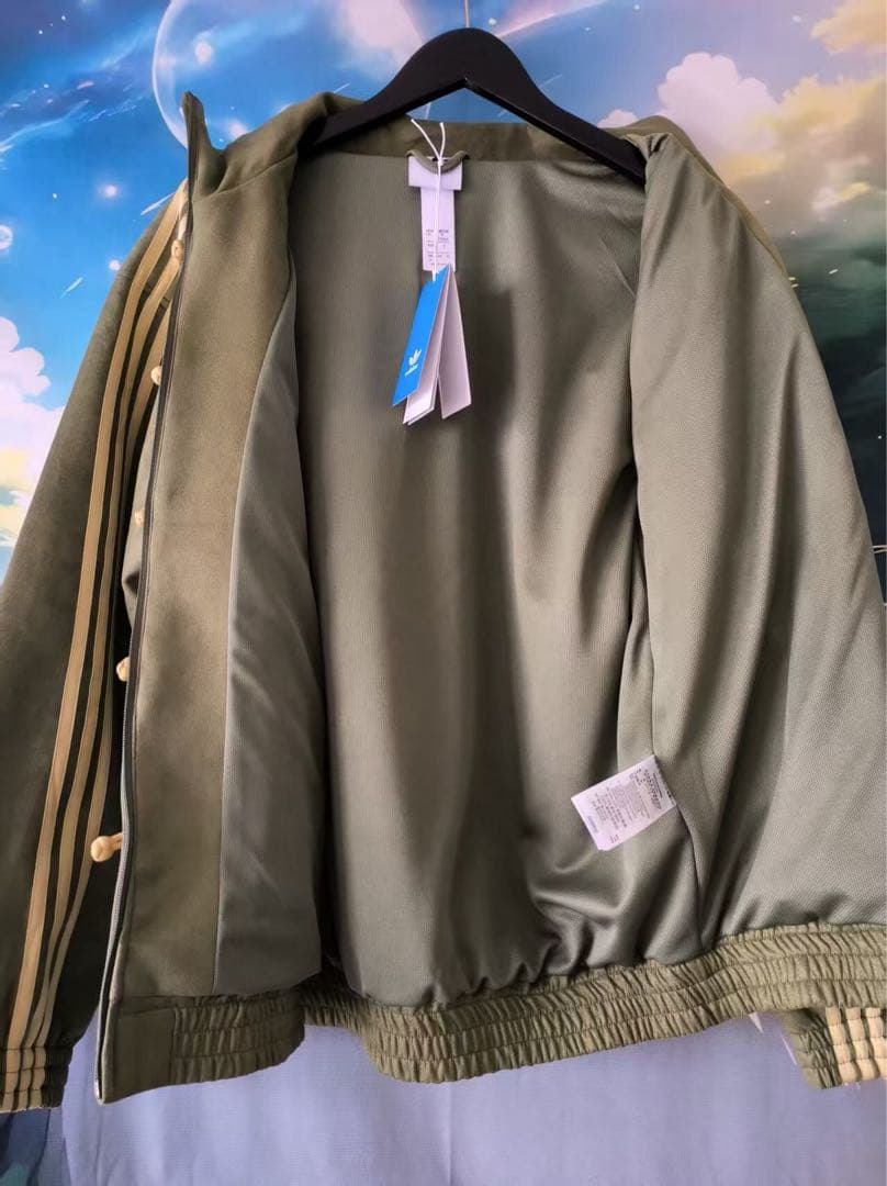 中国限定 アディダス 蛇年トラック スエード ジャケット オリーブグリーン S