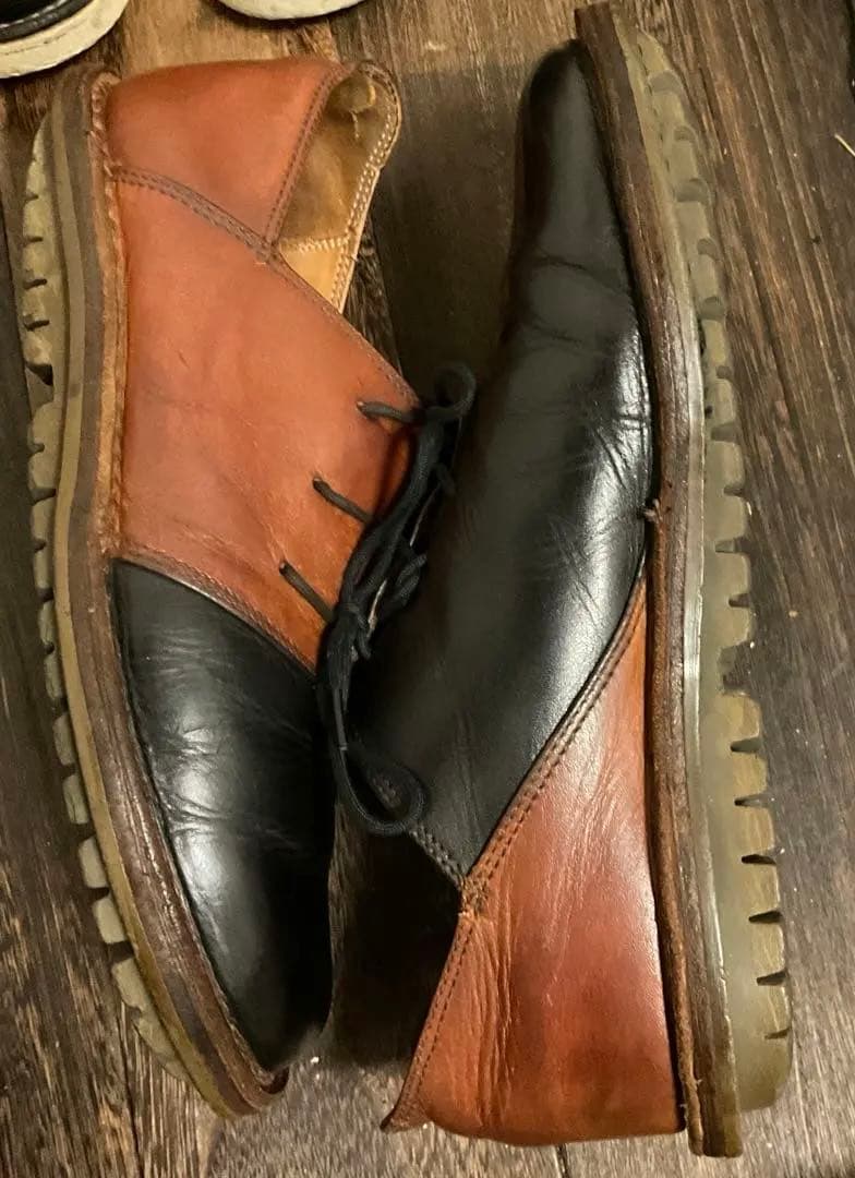 トリッペン　レザー レースアップシューズ 黒茶　41