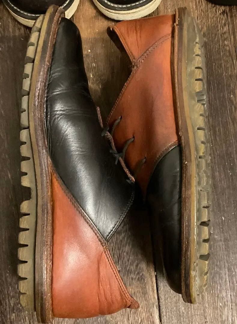 トリッペン　レザー レースアップシューズ 黒茶　41