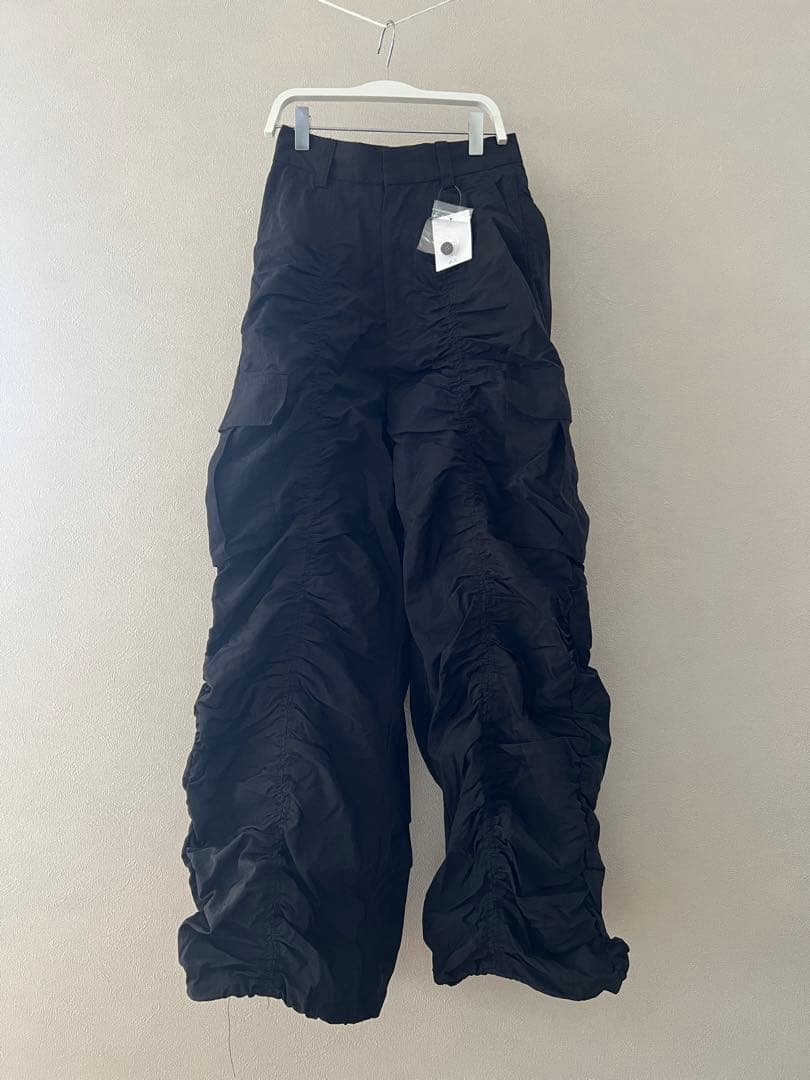 MURUA(ムルーア) シャーリングカーゴパンツ ブラック