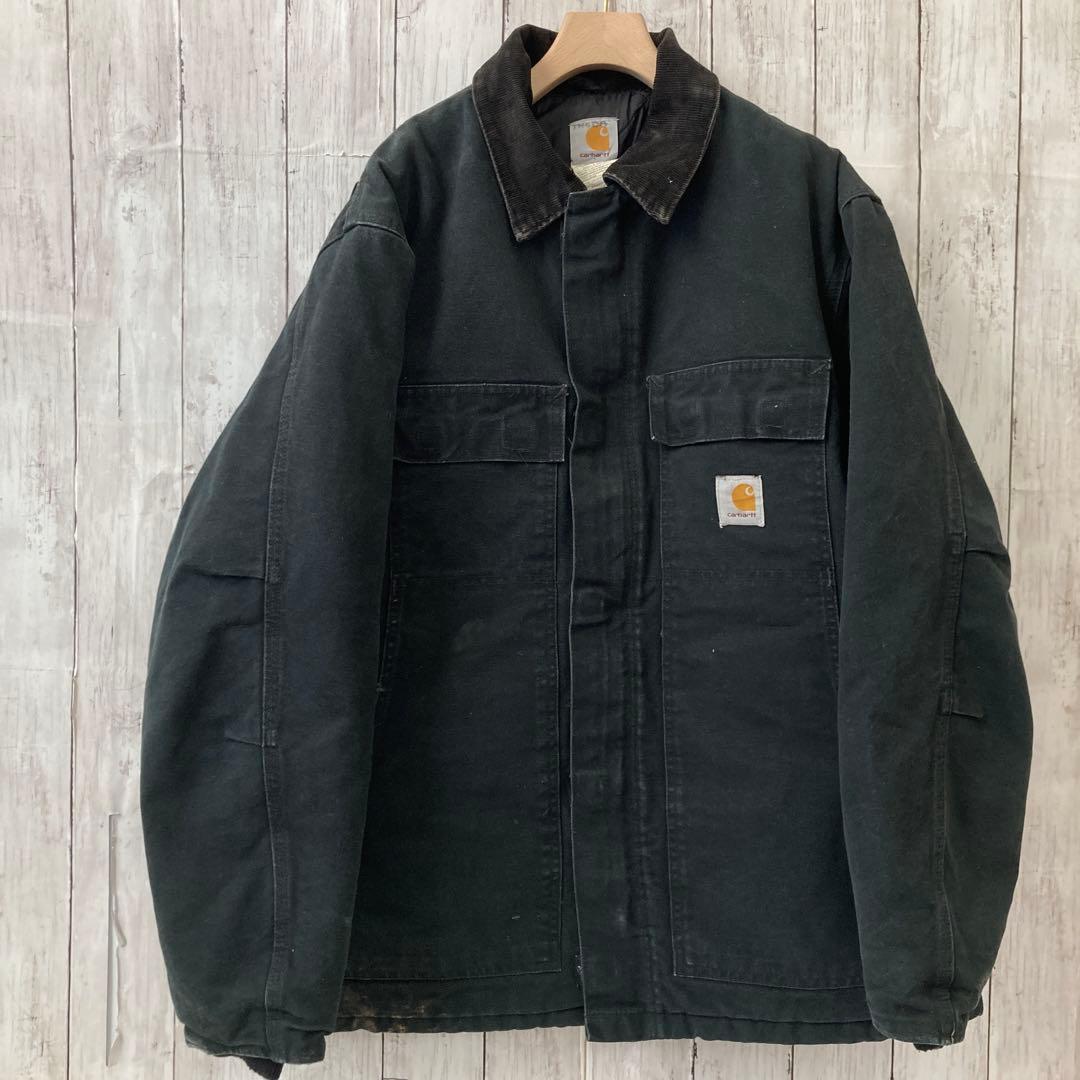 え*だ様 CARHARTTカーハート トラディショナルジャケットカバーオール黒L
