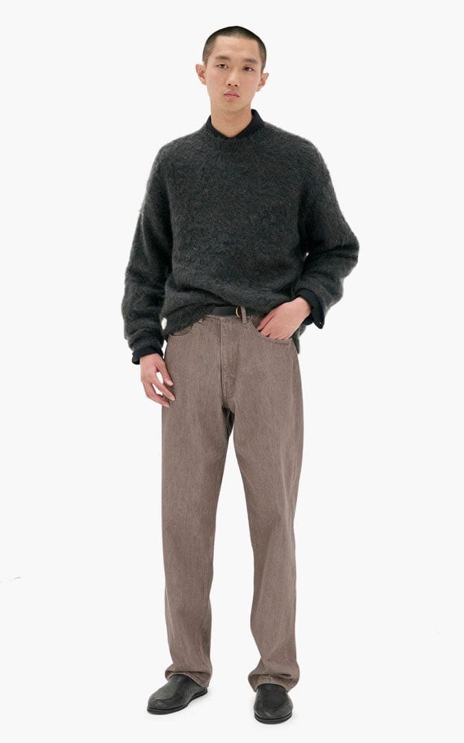 パンツ AURALEE HARD TWIST MOCHA BROWN DENIM