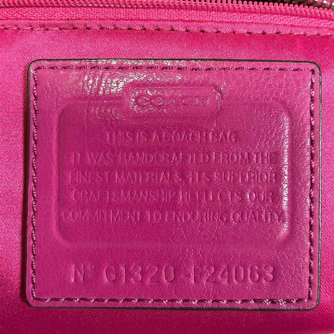 未使用級✨コーチ ワンショルダー バッグ シグネチャー ベージュ×ピンク