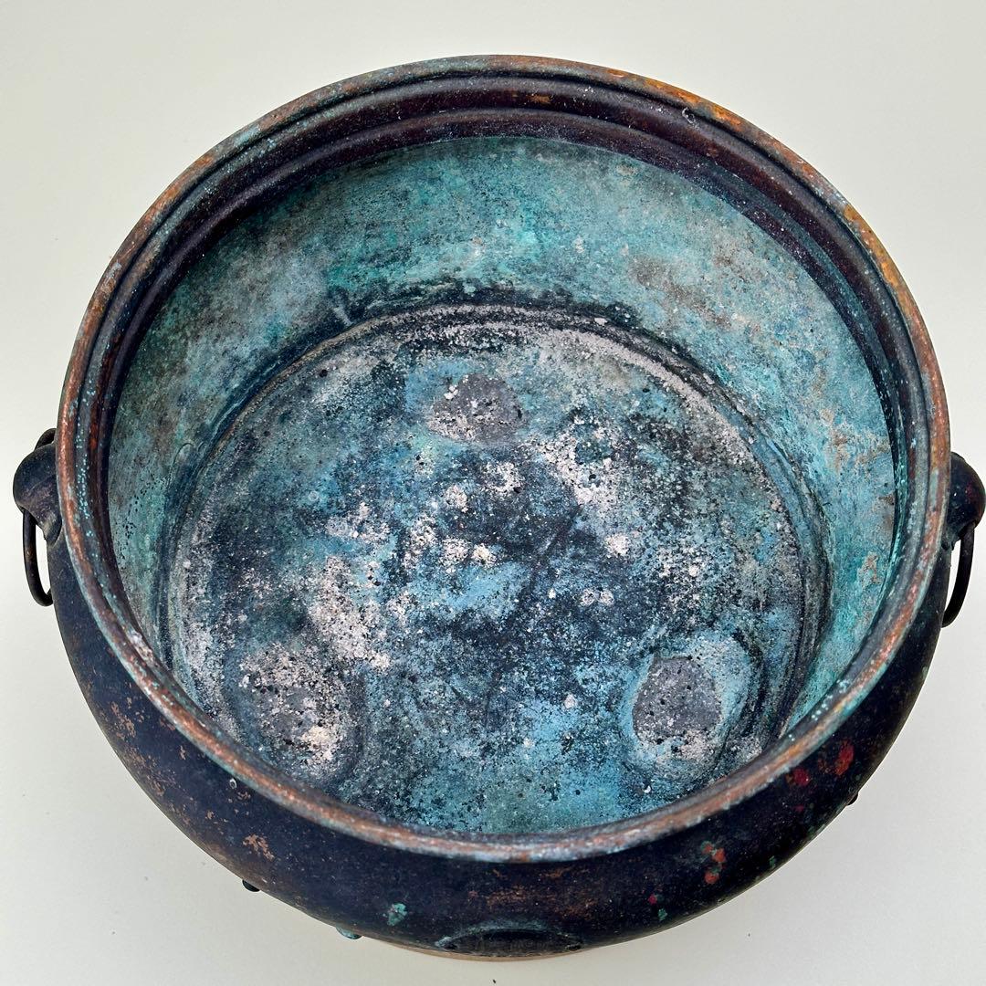 利久焜炉 安田工場 銅製 練炭コンロ アンティーク火鉢　骨董品　レア