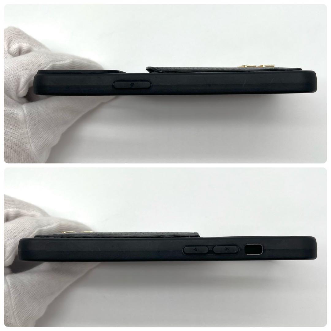 【美品✨Gカード付】MIU MIU iPhone13 Pro レザー ロゴ 黒