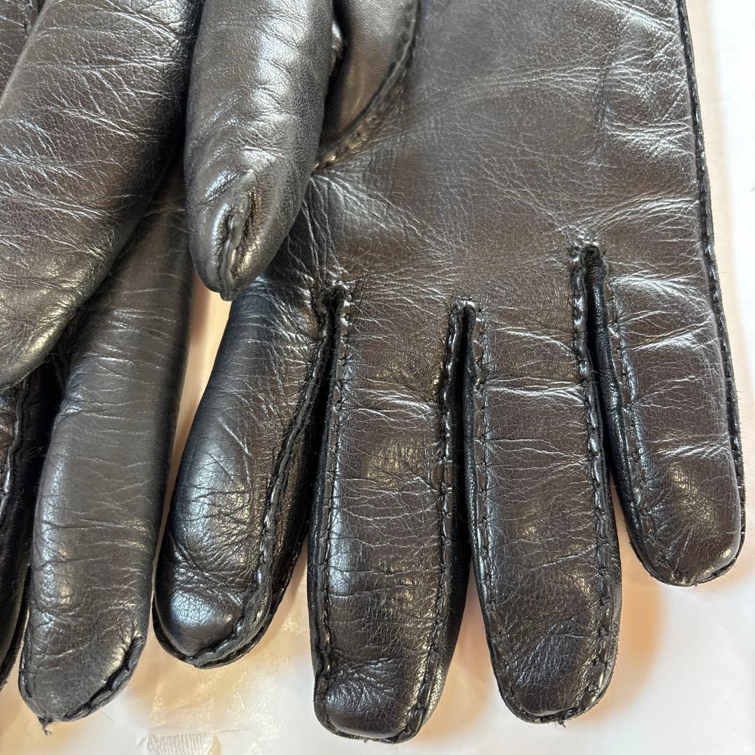 ヴィヴィアンウエストウッド　本革　手袋　グローブ　ファー　ブラック　黒