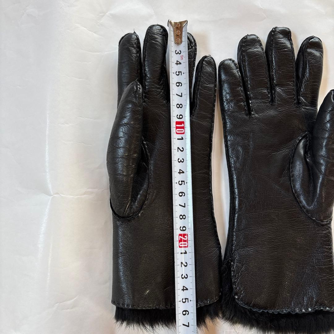ヴィヴィアンウエストウッド　本革　手袋　グローブ　ファー　ブラック　黒